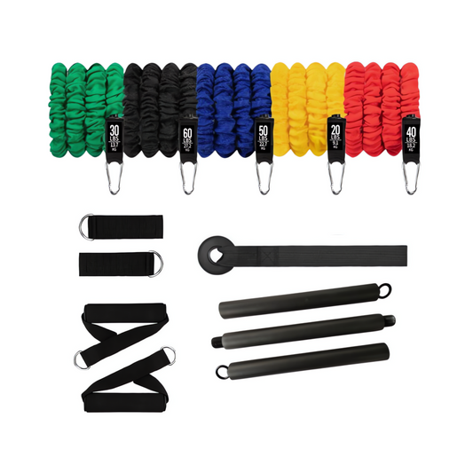 Barra Desmontable con Juego de Bandas Elásticas de Distintas Resistencias