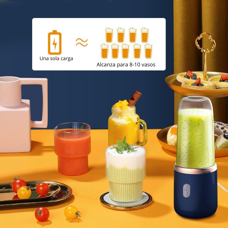 Mini Licuadora de 400 ml Vaso Portátil Recargable USB